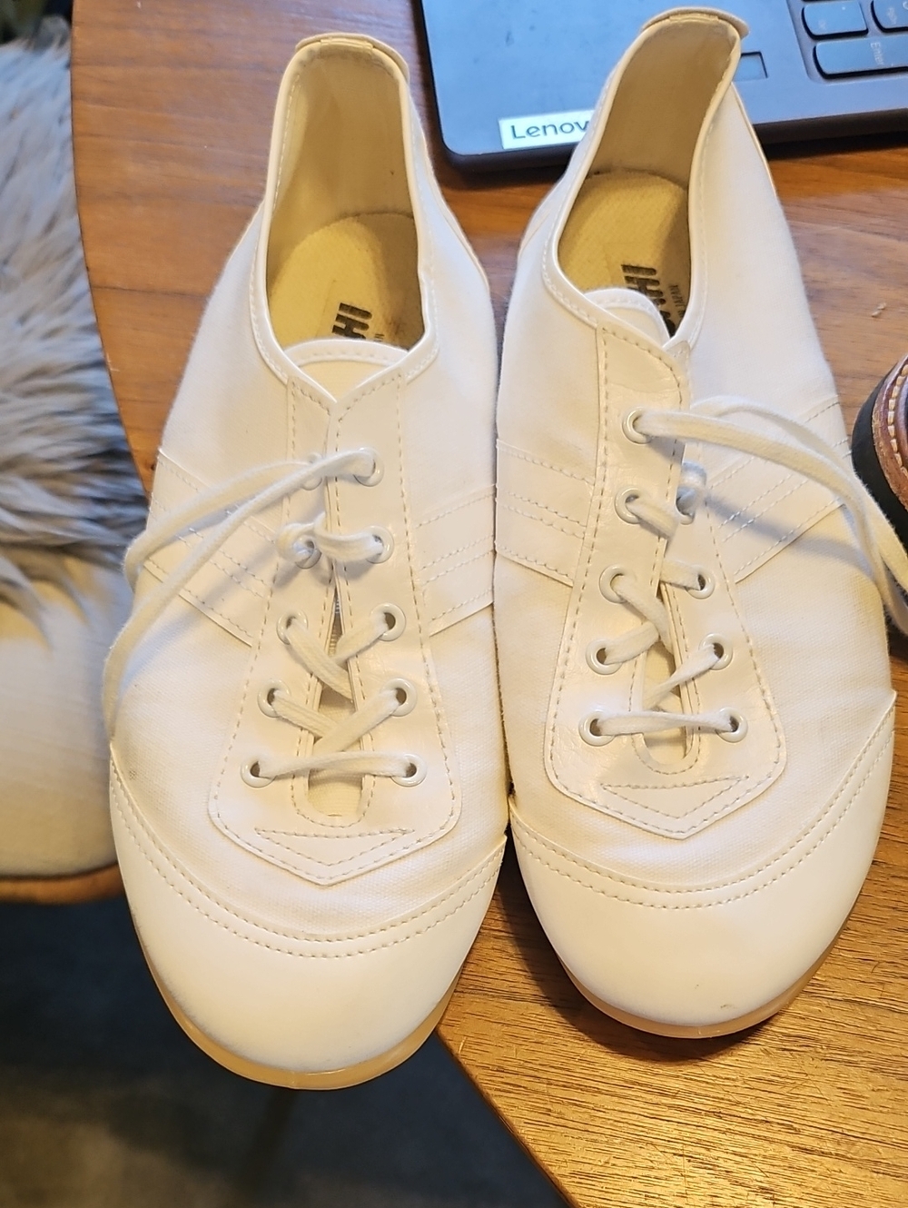 Asahi Running Master Japan Trainer Shoes White Canvas Minimalist Sneaker 23.5 EE